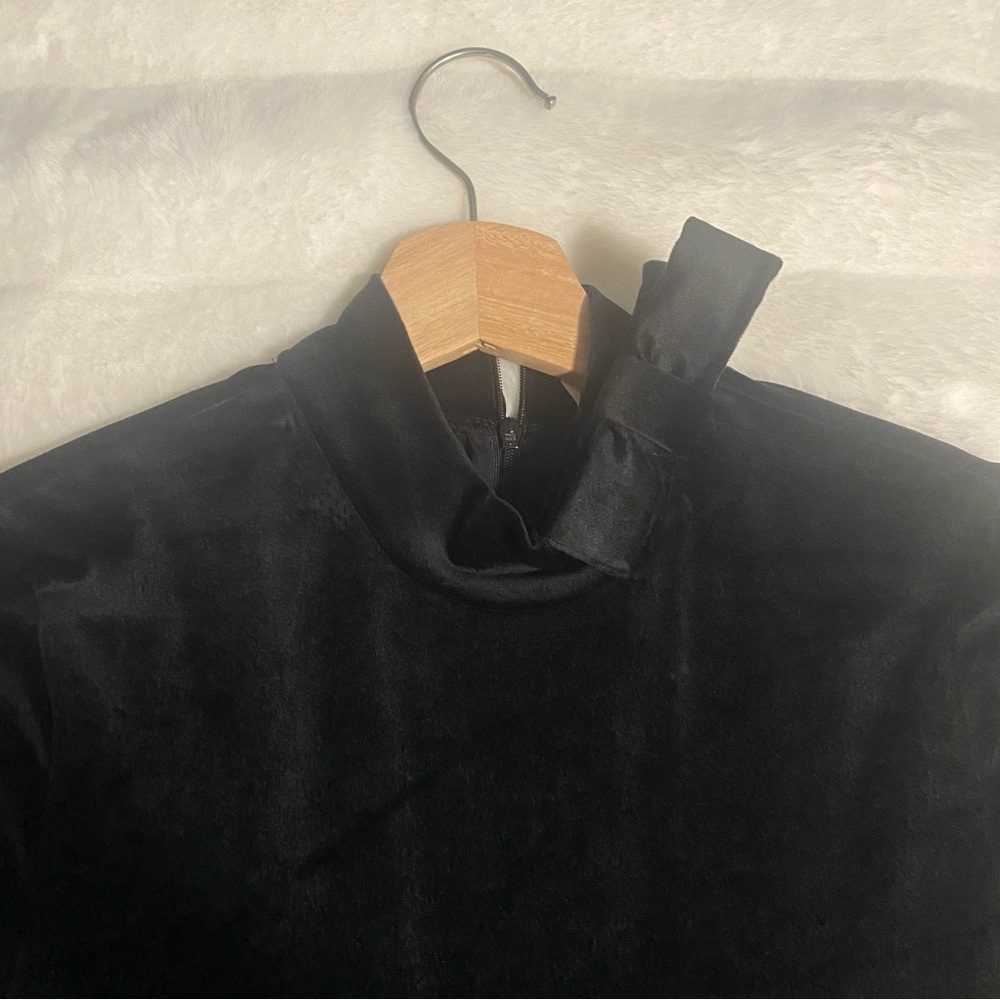 Rare Like New/EUC Shushu/Tong Black Velvet Skinny Dress - Size 10 - Picture 6 of 8
